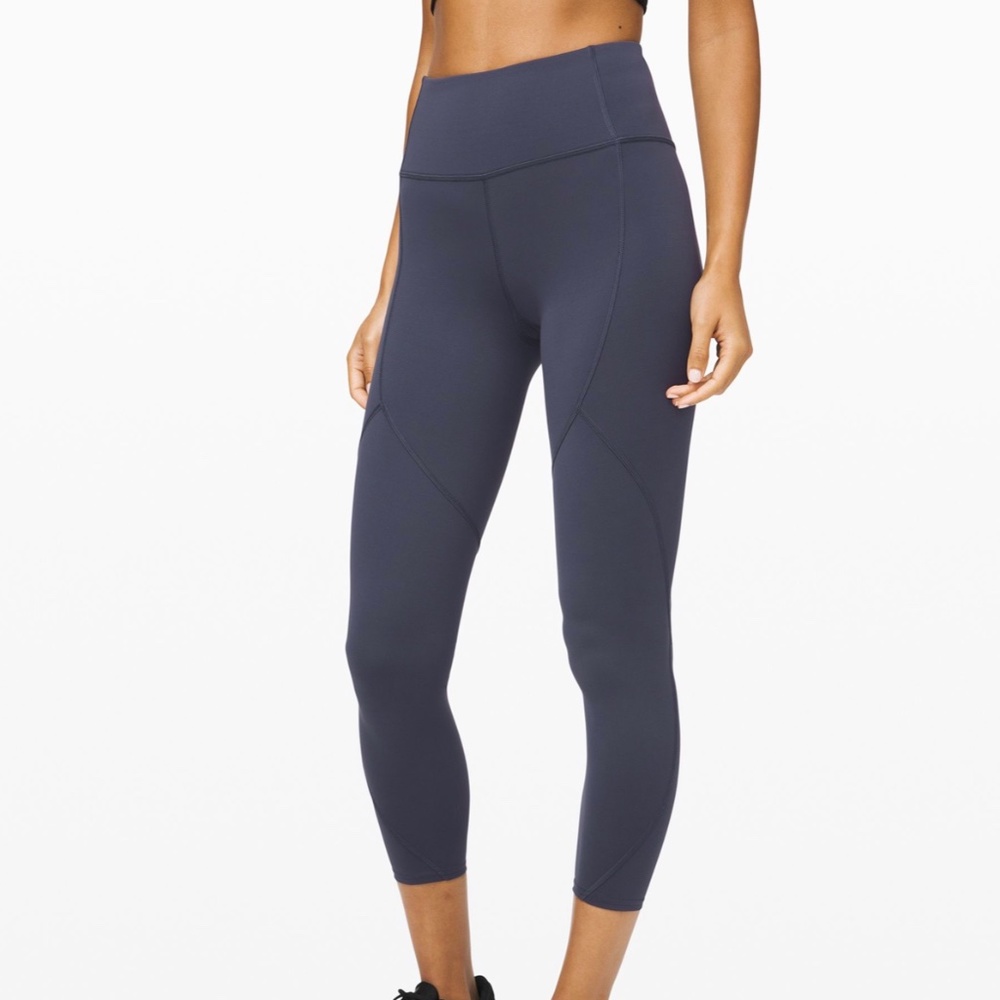Lululemon To The Beat Tight 24" Leggings, Size 4, Stone Blue
